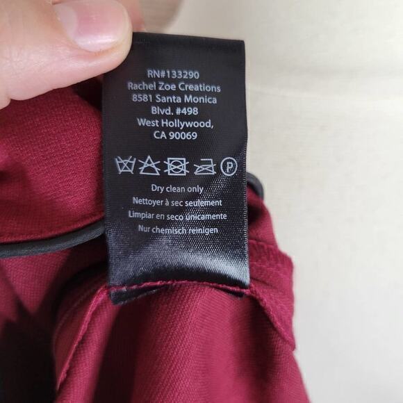 Zoe by Rachel Zoe Womens Peplum V-Neck Pullover Top Medium - Picture 7 of 8